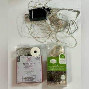 LOT of 3 - LED Warm White Fairy String Lights